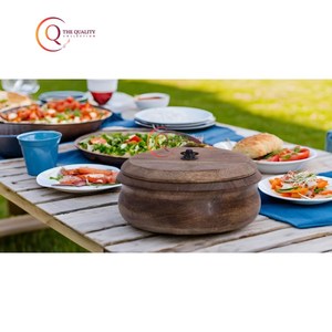 หม้อไฟพร้อมฝาปิดทรงกลมสำหรับบ้านโรงแรมอาหารเสิร์ฟร้อนตกแต่งจานทำจากไม้ปรับขนาดได้ตามต้องการ - Product Image 6