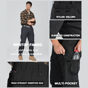 Pantalon de randonnée cargo à poches profondes pour homme, pantalon d'extérieur robuste pour transporter des outils, camping, survie et randonnée - Product Image 5