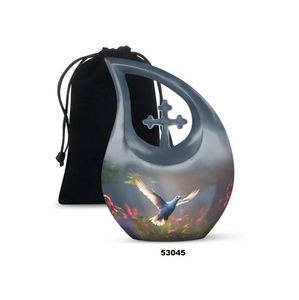 โกศใส่เถ้ากระดูกรูปนกพิราบสำหรับตกแต่งด้วยถุงกำมะหยี่ฟรี - Product Image 6