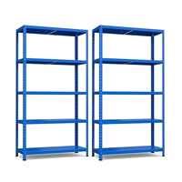 Système d'étagères métalliques industrielles pour entrepôt, revêtement poudré, taille personnalisée, unités de stockage robustes réglables, OEM