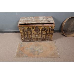 Vintage 1.6x3.1 ft Small Rug, Turkish Rug, <b>Brown</b> Patchwork Rug - Product Image 2