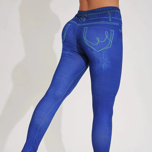 Mallas de nailon Spandex con estampado 3D, mallas de entrenamiento de alta calidad para mujer, mallas de Yoga transpirables con estilo - Product Image 1