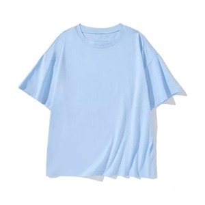 Venta al por mayor 100% algodón hombres camiseta de lujo 300G Unisex logotipo personalizado cuello simulado en blanco de gran tamaño cuadrado peso pesado transpirable camiseta - Product Image 6