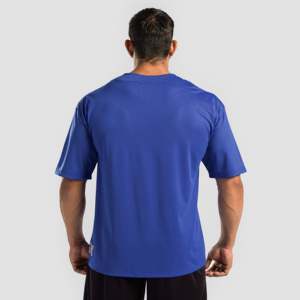 Baseball Tee Set Blue Polyester XL and 5XL Sizes Embroidered Sublimation Printed Logo Short Sleeves Tops with Number Pattern - Product Image 2