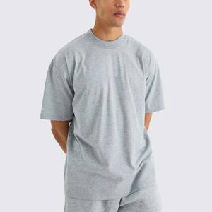 Conjuntos de algodón de alta calidad para hombre, camisetas y pantalones cortos, ropa para hombre, conjunto doble de dos piezas, Fitness ajustado, Color sólido - Product Image 5