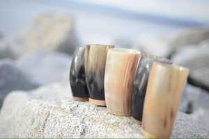 แก้วช็อตฮอร์นธรรมชาติแก้ววอดก้าแก้วเตกีลาแก้วมินิแก้วควายฮอร์นทำจากการดื่มสไตล์ไวกิ้งโดยงานฝีมือสุดหรู - Product Image 5