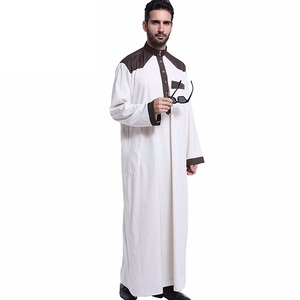 Hombres Thobe musulmán hombre vestido islámico con capucha oración hombres tela islámica vestido para hombres musulmán desgaste Guy Jubbah alta calidad - Product Image 2