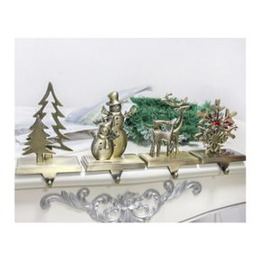 Soporte para medias dorado de alta calidad Metal elegante con chapado en oro Suministro al por mayor Medias de Navidad Soporte para existencias a precio - Product Image 4