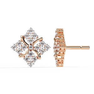 Pendientes Únicos de Oro de 18K con Diamante Cultivado en Laboratorio, Pendientes de Diamantes Premium - Product Image 1