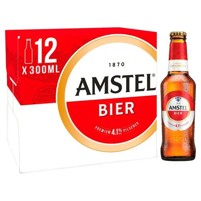 Bestverkopende Premium Assortiment 5% Alcohol Bevatten Licht Kleur Gepasteuriseerd Amstelbier Tegen De Beste Concurrerende Prijs