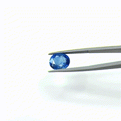 Saphir bleu naturel non chauffé créé en laboratoire 6,14 carats, pierre précieuse synthétique jaune rose émeraude taille ovale radiant - Product Image 2