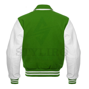 Wholesale Varsity <b>Jacket</b> for Men <b>Baseball</b> <b>Bomber</b> <b>Jacket</b> Made up of Leather Sleeves Wool Varsity <b>Jacket</b> - Product Image 6