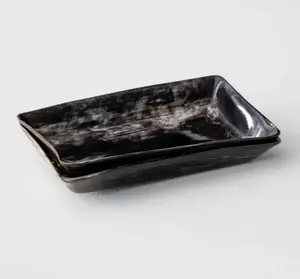 Nouvelle arrivée, plateau de service alimentaire en corne polie de haute qualité, écologique, peint à la main, taille personnalisée, carré - Product Image 2