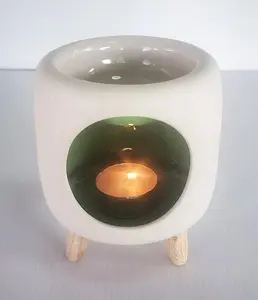 Ceramic Fragrance Oil Burner Incense Aroma Diffuser Scented Wax Warmer for Home Decoration