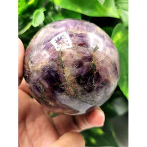 Amazing natural Amethyst stone <b>sphere</b>/ball - Energy/Reiki/<b>Crystal</b> Healing - 2.75 inches (6.87 cms) diameter and 490 gms (1.08 - Product Image 3