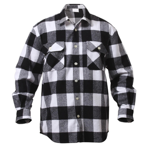 Chemises en flanelle de coton personnalisées blanches/noires, coupe ajustée, manches longues, grandes tailles, respirantes, séchage rapide, pour l'hiver et l'été - Product Image 1