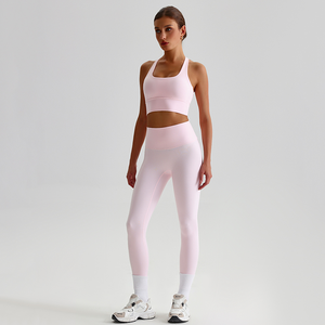 Conjunto Deportivo Transpirable para Mujer, Chaqueta de Manga Larga, Sujetador Deportivo y Leggings de Cintura Alta, Ropa de Fitness al por Mayor - Product Image 5