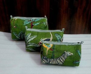 Lot de 3 pochettes matelassées en coton sur mesure, légères et réutilisables, au look élégant et écologique, au toucher doux et à usage multiple - Product Image 2