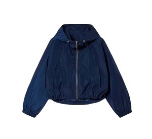 Chaqueta cortavientos de talla grande para mujer con capucha impermeable transpirable a buen precio, chaqueta ligera con cremallera para mujer al por mayor - Product Image 1