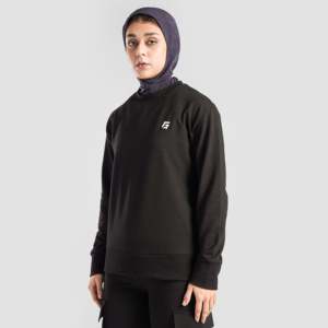 Haut de sport noir en tricot style simple avec fermeture éclair latérale pour l'entraînement - Product Image 1