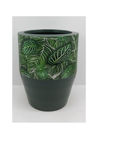 Florero de metal de diseño clásico y calcomanía de maceta esmaltada terminada para el hogar y maceta decorativa al aire libre hecha a mano personalizada - Product Image 5