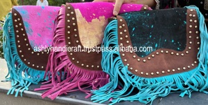 Thiết Kế Tốt Nhất <span class=keywords><strong>2025</strong></span> Bất Handmade Bohemian Kim Loại Lông Túi Xách Phụ Nữ Tote Sling Fringe Túi Phong Cách Mới Nhất Da Crossbody Túi - Product Image 3