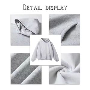 Sudadera con capucha con forro de alta calidad para hombre OEM Allover Rhinestones 100% algodón media cremallera invierno tejido personalizado cordón Hip Hop - Product Image 6