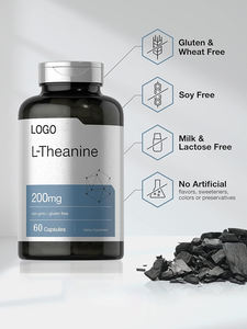 L-theanine Vitamin D3 B12 B6 bebas gula Mint Melatonin 5-htp suplemen otak kafein l-theanine kapsul untuk perawatan tidur suasana hati - Product Image 3