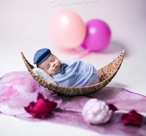 Cesta de Bambú Artesanal en Forma de Barco para Fotografía de Bebés, Accesorio para Sesiones Fotográficas, Cesta en Forma de Barco para Niños, Accesorios de Fotografía para Recién Nacidos - Product Image 2