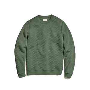 Custom logo High Quality Men Crew Neck <b>Quilted</b> <b>Sweatshirt</b> Classic Crewneck Plain hoodie - Product Image 1