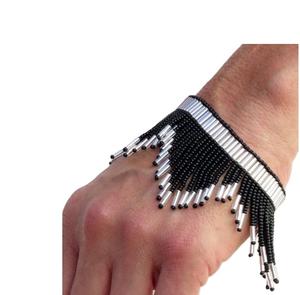 Brazalete de Cuentas de Semillas Hecho a Mano Tradicional, Nuevo Diseño, Joyería Personalizada, Brazalete Bordado con Cuentas con Diseño - Product Image 5