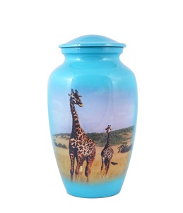 Aluminium <b>Giraffe</b> Cremation Urn for Human Ashes Adult - Handcrafted Funeral Memorial Urn for Ashes - <b>Large</b> Columbarium Urn - Product Image 6