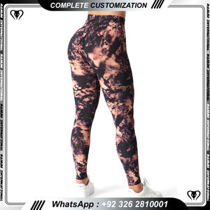 เลกกิ้งออกกำลังกายเล่นโยคะสำหรับผู้หญิงเลกกิ้งออกกำลังกายแบบกำหนดเอง - Product Image 5