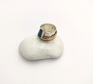 Anillos casuales de boda de Plata de Ley 925, joyería fina para mujer con piedras preciosas en bruto de apatita de neón, diamantes al por mayor de fábrica - Product Image 2