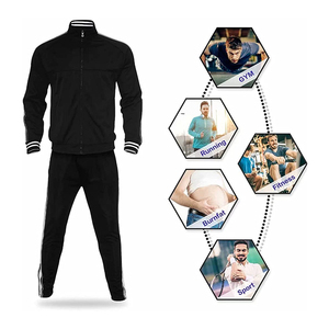 Conjunto Deportivo de 2 Piezas para Hombre, Sudadera de Cuello Redondo y Manga Larga, Estampado Sólido, para Invierno, Poliéster/Algodón - Product Image 6