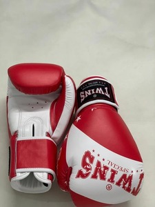 Nuevos guantes dobles de gancho y bucle personalizados 100% de cuero de vaca Kick Boxing Sparring guantes de cuero profesional 2017 - Product Image 2