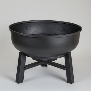 Brasero moderne en métal lourd conçu pour les terrasses et les patios extérieurs avec finition thermolaquée, combustion sécurisée, longue durée de vie - Product Image 1