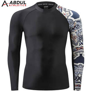 Men Rash Guard Fitness Wear UV Protection <b>Swim</b> <b>Shirt</b> Comfortable Fit Suitable For Outdoor Sports And Gym Use Rash Guard - Product Image 1