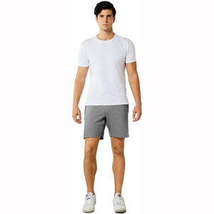 Short de survêtement sportif français taille haute avec logo personnalisé unisexe Streetwear de sport en coton pour homme avec motif solide - Product Image 2