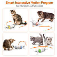 Jouet automatique pour chat, jouet interactif intelligent pour chaton, rechargeable par USB, 360° °   Plumes LED en gros OEM