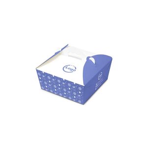 <b>Boxes</b> mod. <b>Cardboard</b> NECK with handle 12x12x6 cm <b>white</b> - Customized - Product Image 1