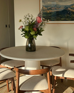 Sillas de comedor de madera, sillas laterales de cocina tapizadas de tela moderna, silla de comedor de granja - Product Image 4