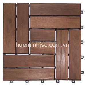 Moderna Baldosa de Madera de Acacia de 10 Listones, Encajable, Fácil de Montar, Ecológica, de Vietnam, para Jardín y Hogar - Product Image 5