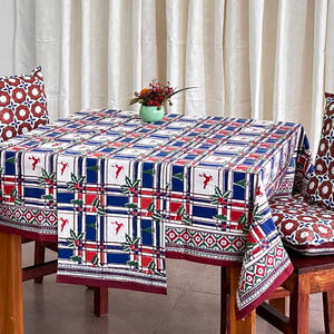 100% coton multicolore Jaipur fait à la main imprimé fleuri imperméable écologique chemin de table et nappe pour les fêtes de mariage - Product Image 1