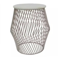 Tables métalliques personnalisées en fil métallique Tables à café, d'appoint et de salle à manger modernes, industrielles et à revêtement par poudre Vente à chaud disponible OEM/ODM