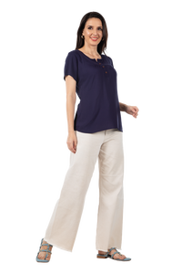 Tops de marca OEM de talla grande a la moda para mujeres para opciones de uso relajado y elegante Colección de verano de alta calidad - Product Image 3