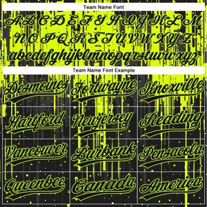 Camiseta de béisbol y softbol OEM ODM, letras de textura de pintura verde, sublimación personalizada, camiseta de 2 botones con botones negros para clubes - Product Image 4