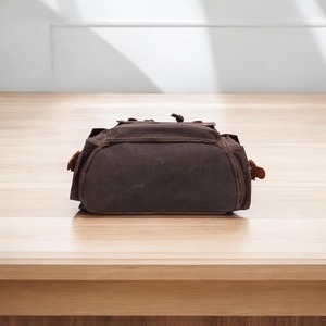 Leather Canvas Luxury Backpack Retro Design Lightweight Large Capacity Outdoor Travel School <b>Laptop</b> <b>Rucksack</b> Bulk Supplier - Product Image 5