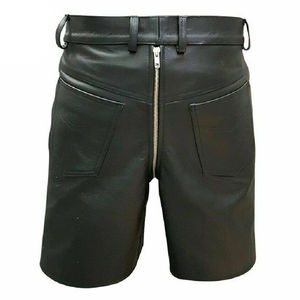 Pantalones Cortos Cargo de Cuero Genuino para Hombre, Pantalones Cortos de Alta Calidad para Club, Pantalones Cortos de Cuero para Hombre, Verano Otoño, Personalizados, Lisos, Teñidos, para Adultos - Product Image 2