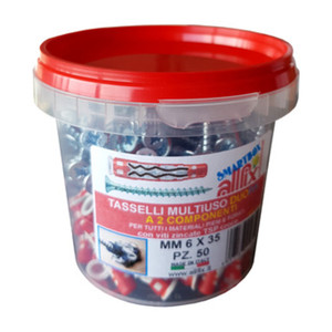 Confezione da 50 Tasselli Duo Fix con Vite Mm. 6 - Product Image 1